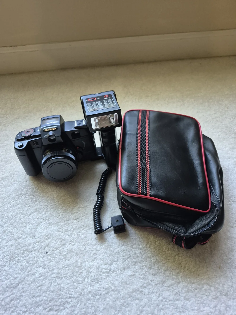 Black SLR Camera with Lens - Black